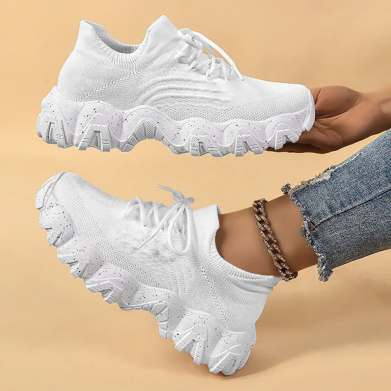 Women's Lace-up Flying Woven Shoes Fashion Trend - VAleG
