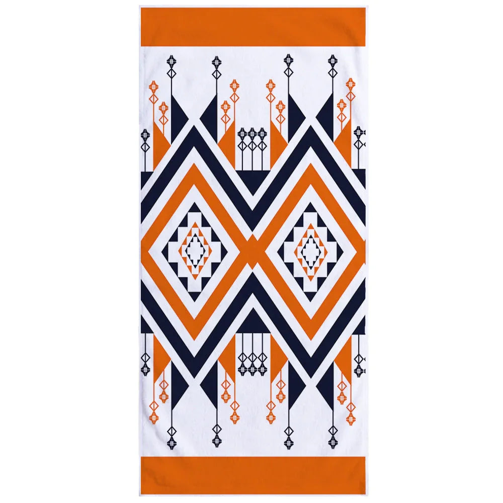 Microfiber Square Print Beach Towel - VAleG