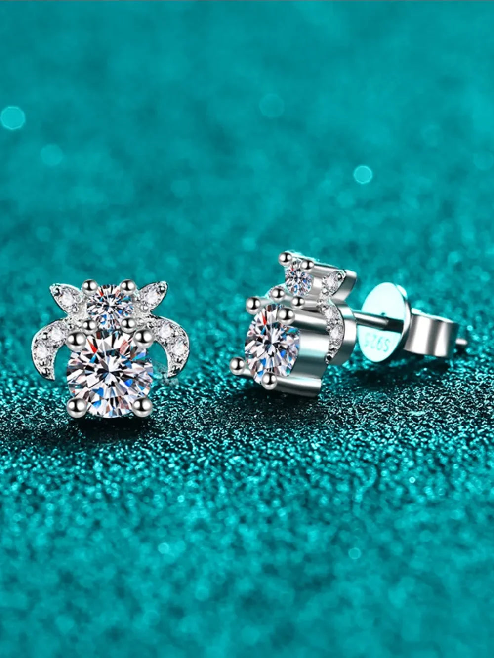 1 Carat Moissanite 925 Sterling Silver Stud Earrings - VAleG