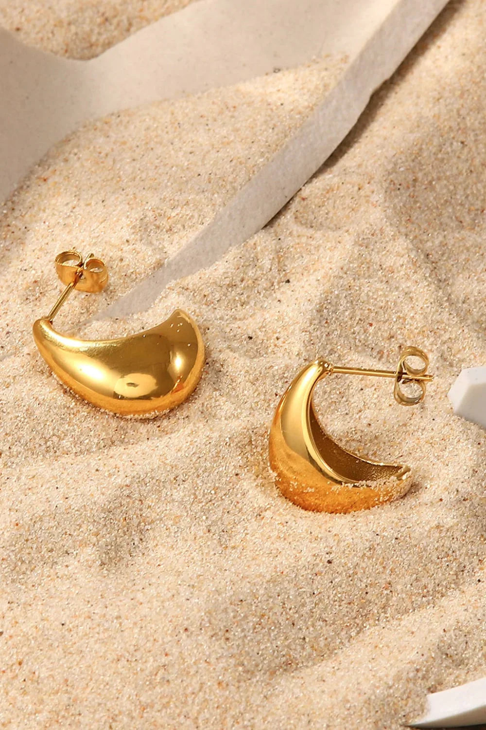 Stainless Steel C-Hoop Earrings - VAleG