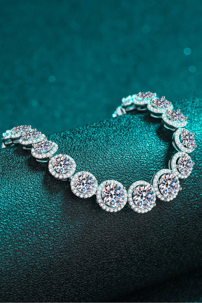 925 Sterling Silver 10.4 Carat Moissanite Bracelet - VAleG