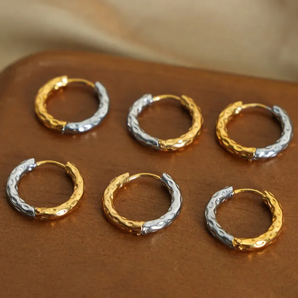 18K Gold-Plated Huggie Earrings - VAleG