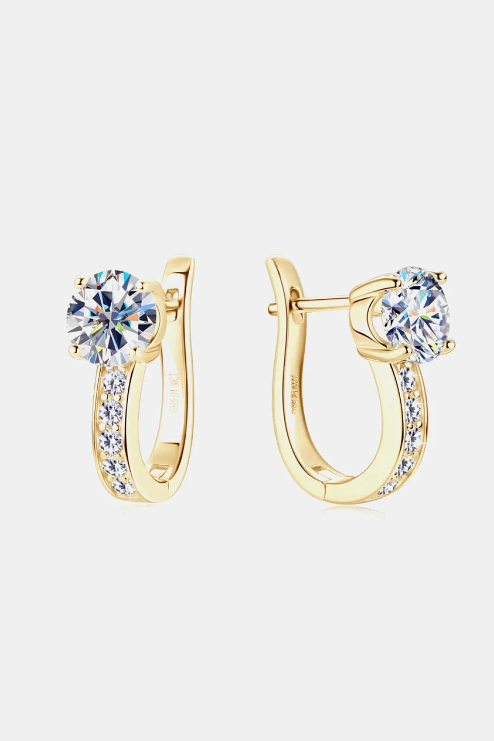 2 Carat Moissanite 925 Sterling Silver Earrings - VAleG
