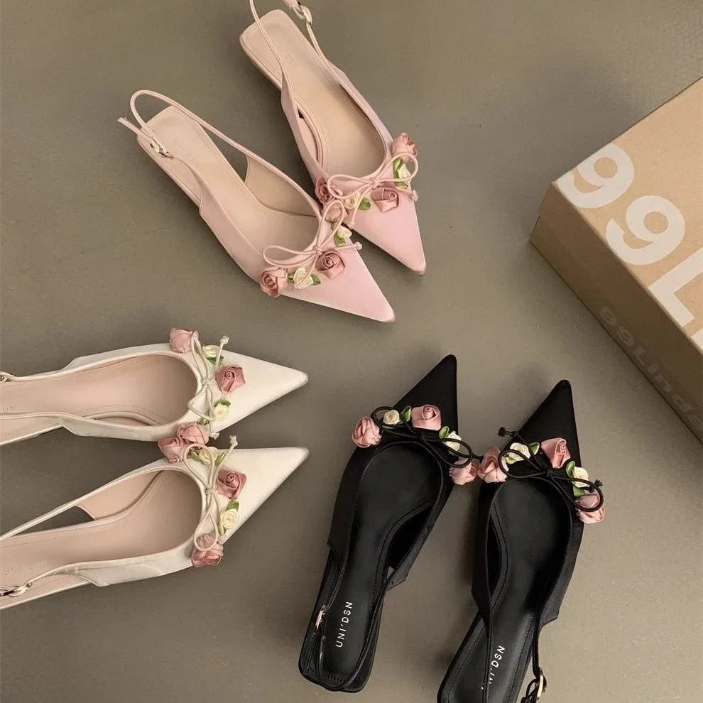 French Style Elegant Sandals With Skirt High Heels - VAleG