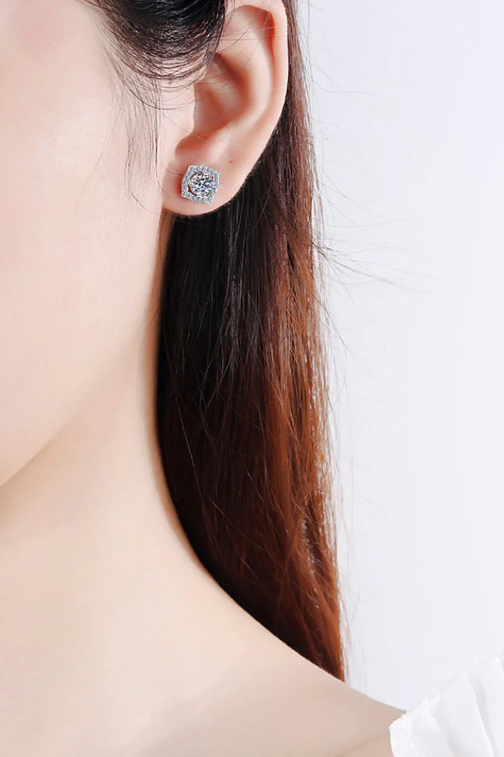 1 Carat Moissanite Geometric Stud Earrings - VAleG