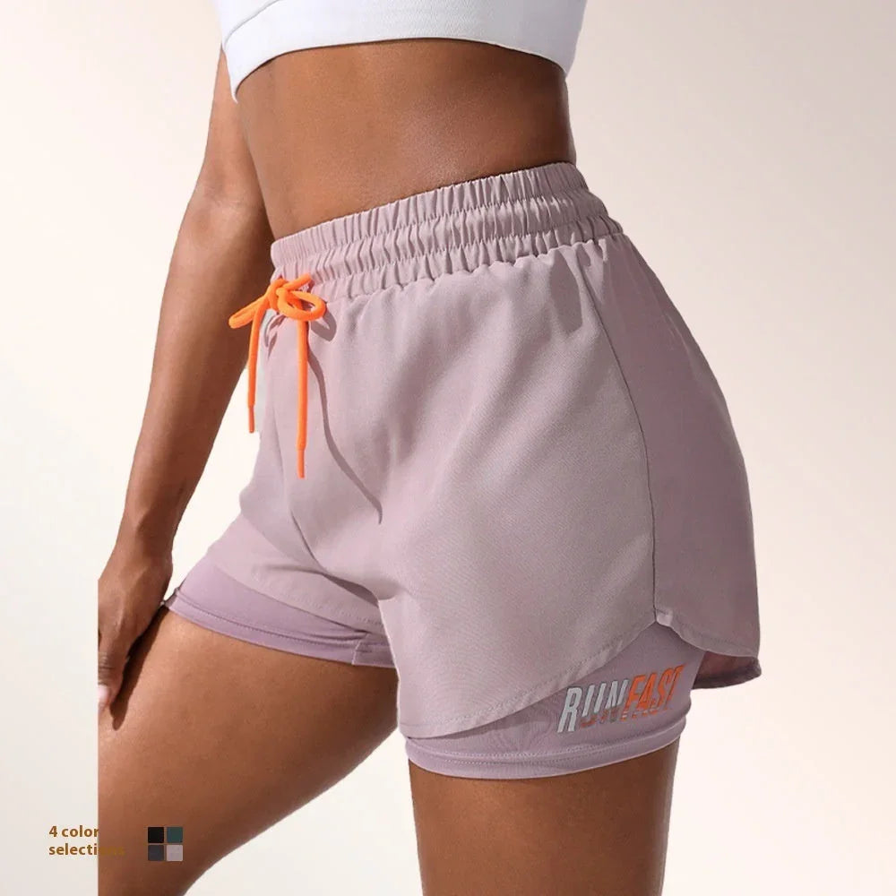 Anti-exposure Drawstring Three-point Fitness Sports Pants - VAleG