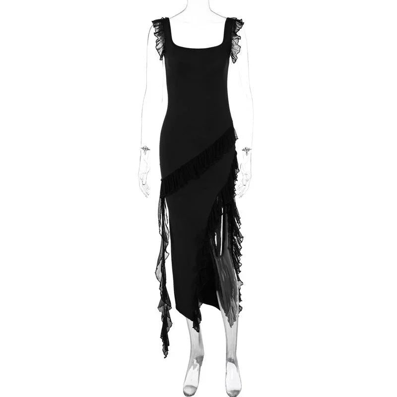 Female Summer Fashionable Stringy Selvedge Stitching Temperament Dress - VAleG