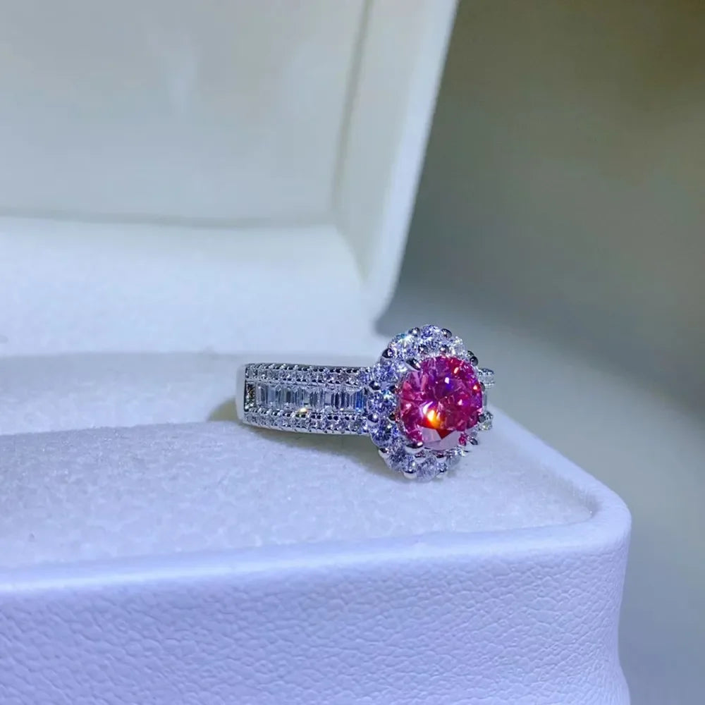 1 Carat Moissanite 925 Sterling Silver Ring - VAleG