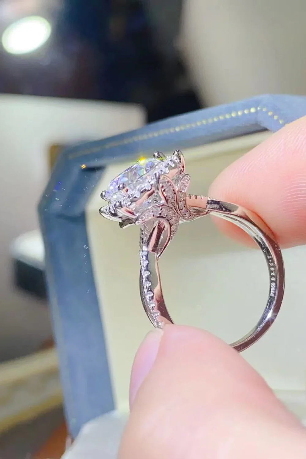 2 Carat Moissanite 925 Sterling Silver Ring - VAleG