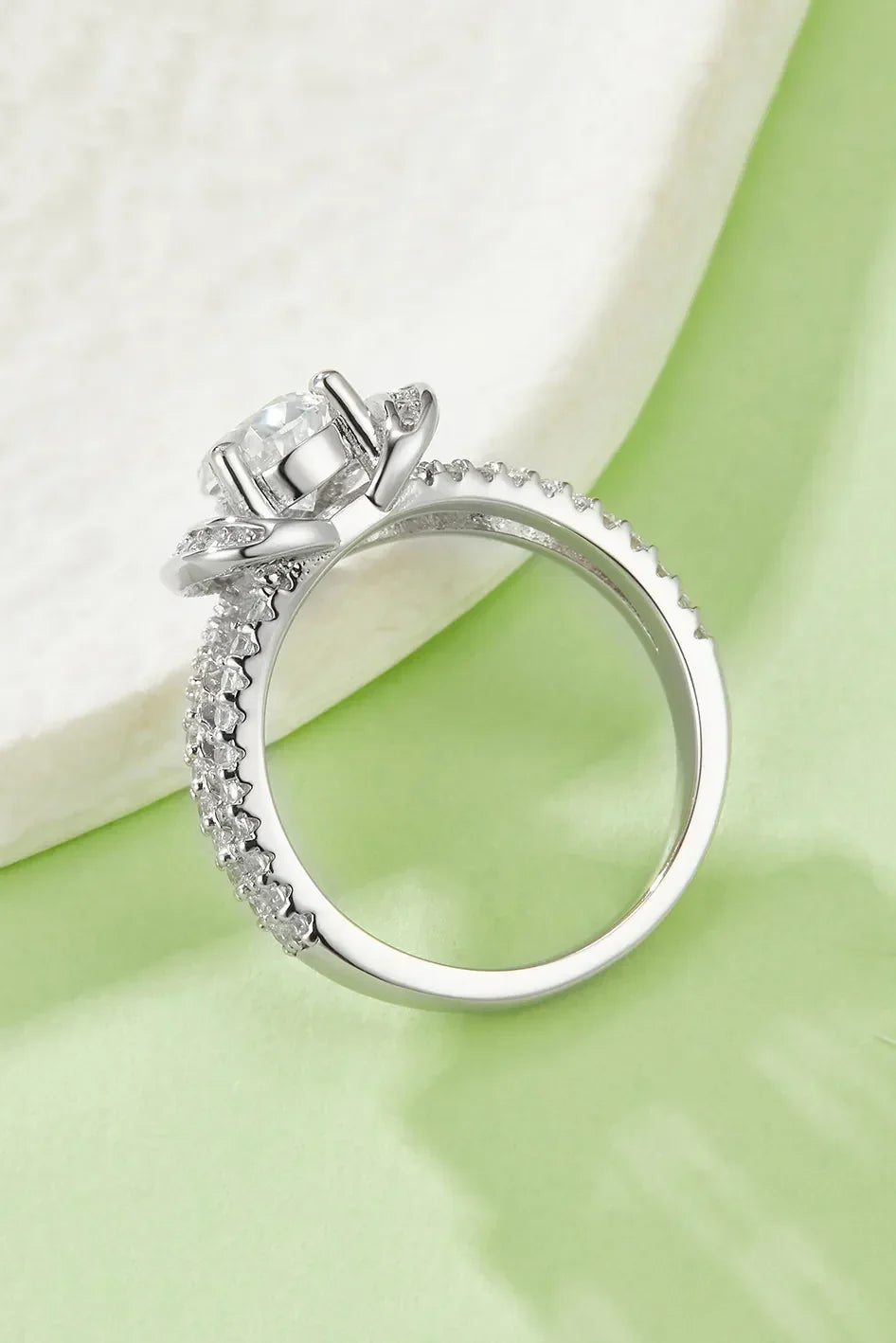 1 Carat Moissanite 925 Sterling Silver Heart Ring - VAleG