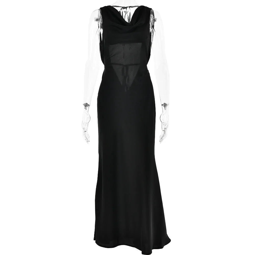 Women's Clothing Banquet Style Evening Lace Up Long Dress - VAleG