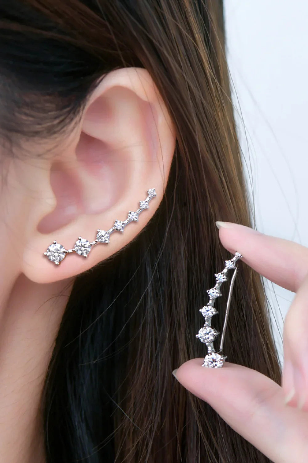 1.9 Carat Moissanite 925 Sterling Silver Earrings - VAleG
