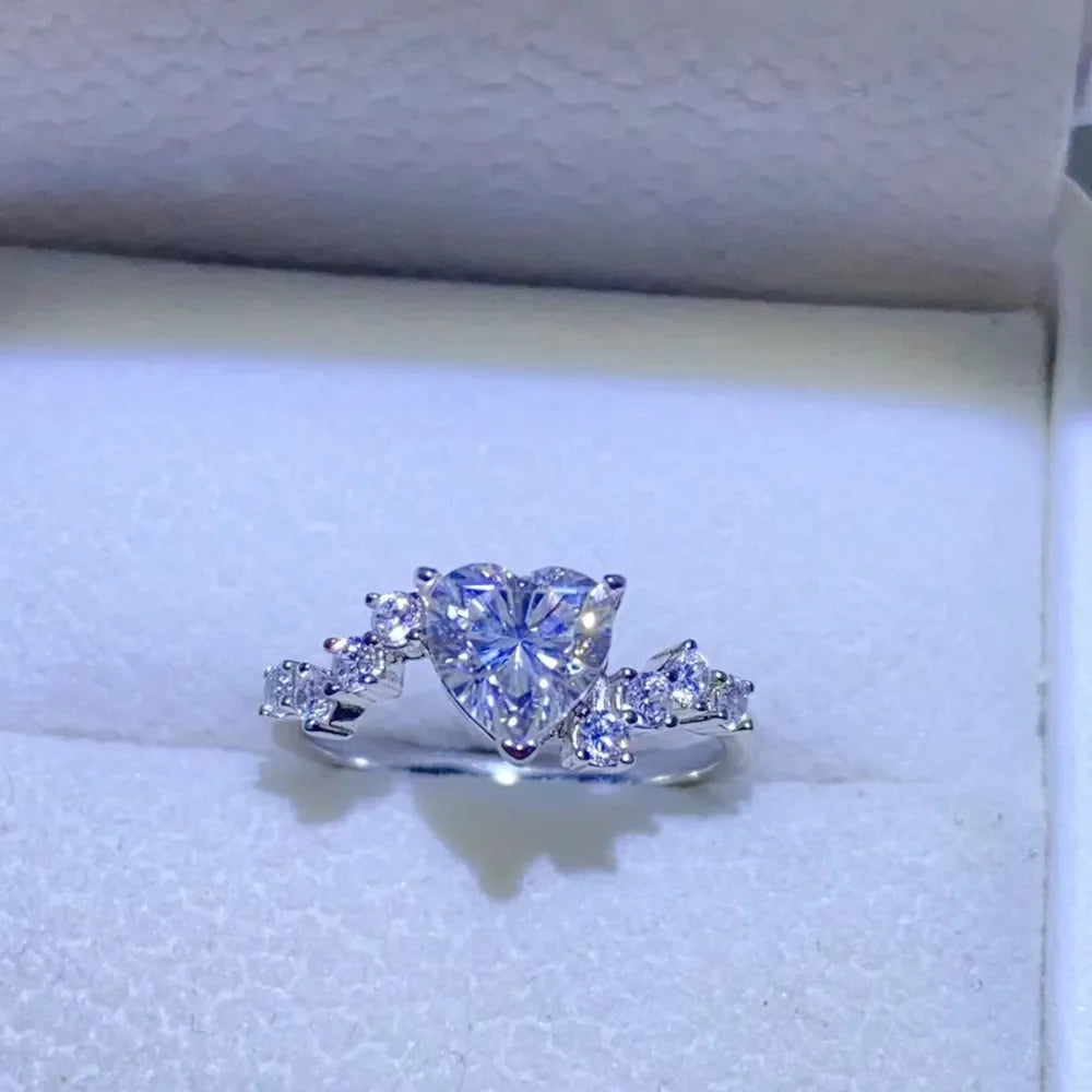 1 Carat Moissanite 925 Sterling Silver Ring - VAleG