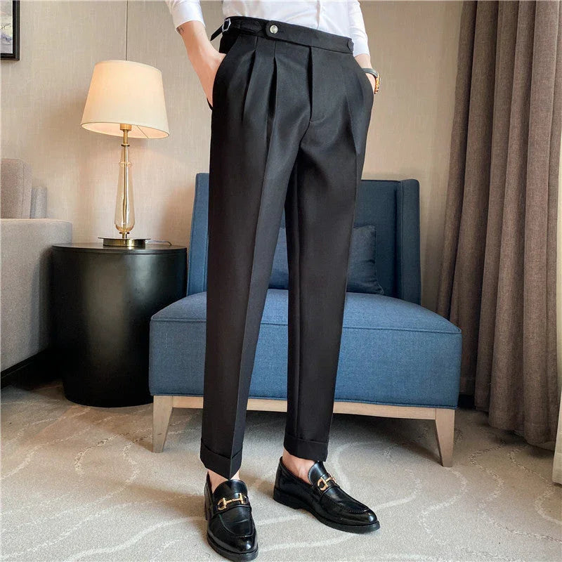 Thin Draping Belt Casual Pants Trendy Men's Suit Pants - VAleG