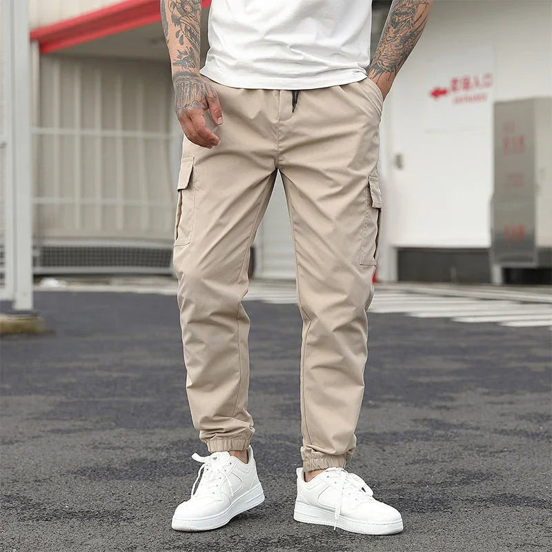Men's Overalls Loose Casual Cropped Pants - VAleG