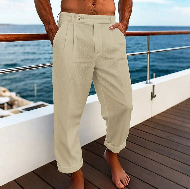 Men's Pocket Flat Comfortable Breathable Trousers - VAleG