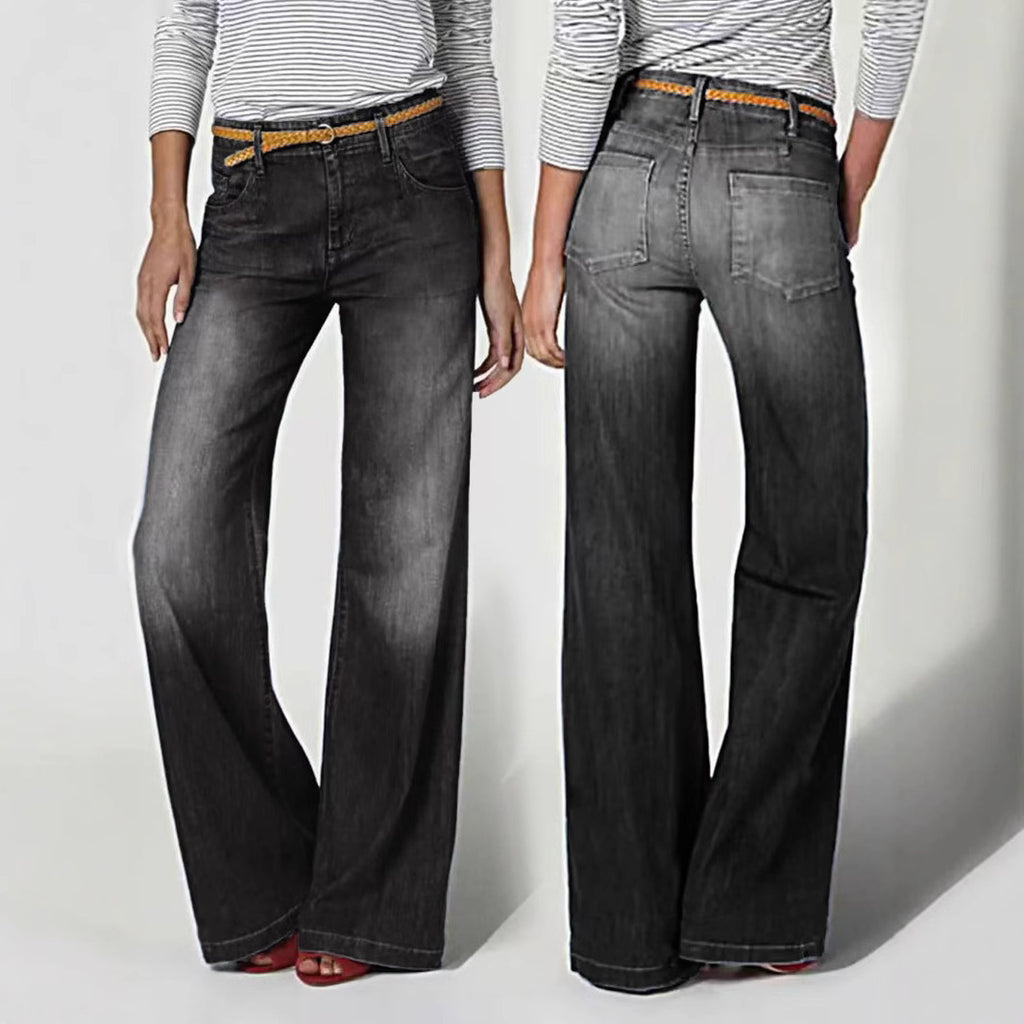Jeans dritti larghi da donna