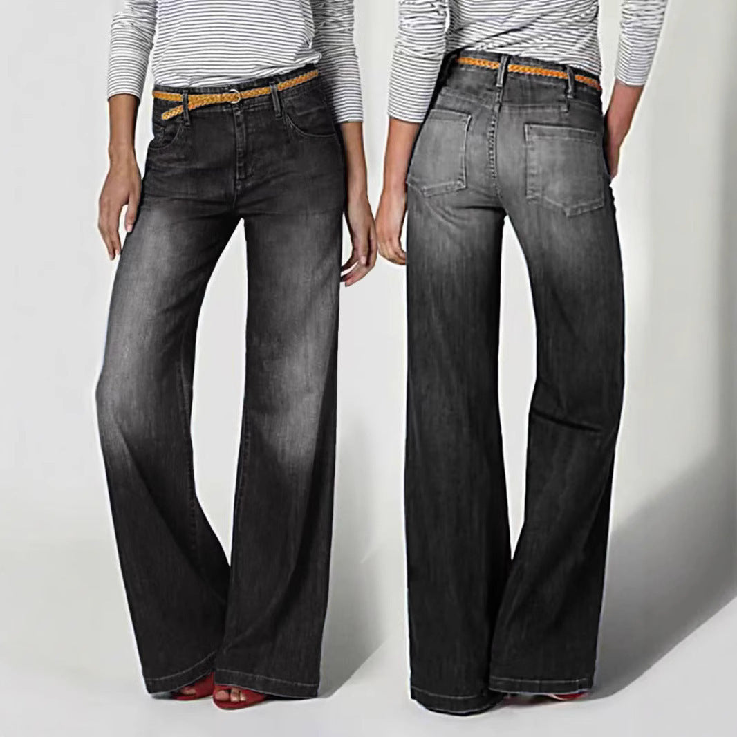 Jeans dritti larghi da donna