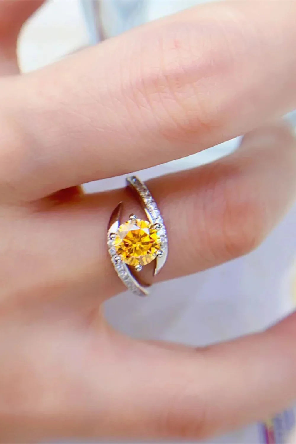 1 Carat Moissanite 925 Sterling Silver Ring - VAleG