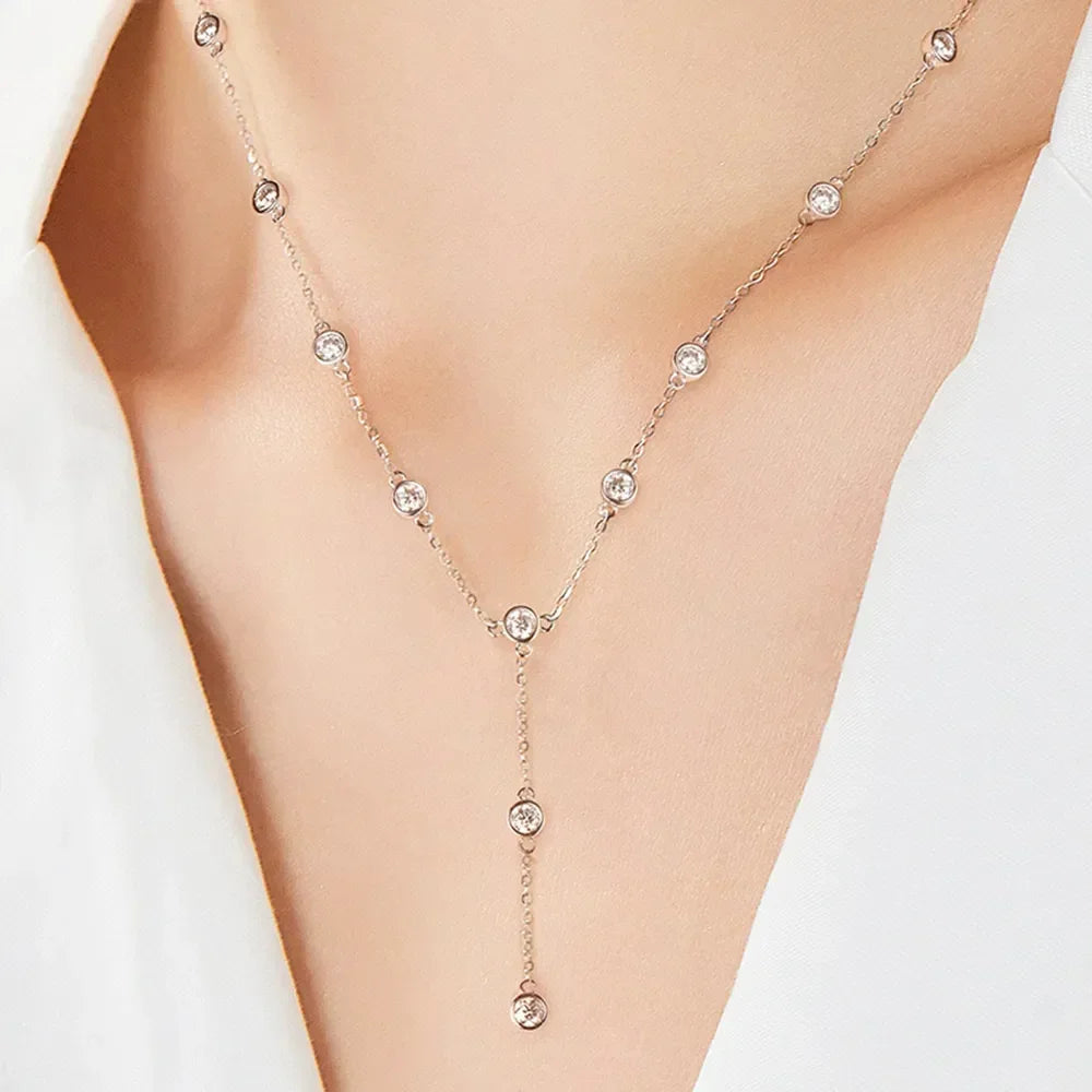 1.1 Carat Moissanite 925 Sterling Silver Necklace - VAleG