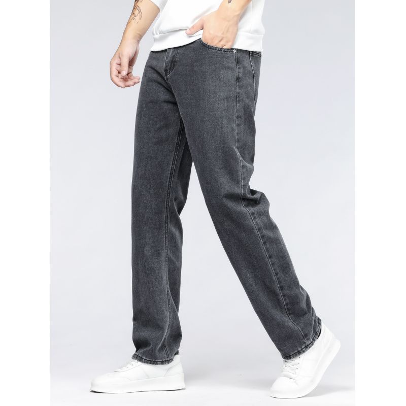 Men's Simple Casual Extra Long Jeans VAleG