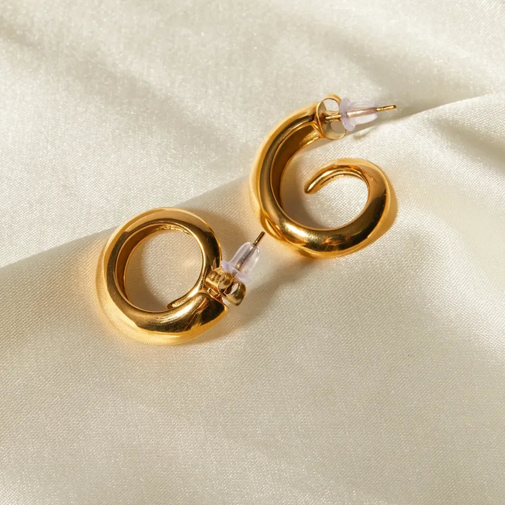 18K Gold-Plated Stainless Steel Earrings - VAleG