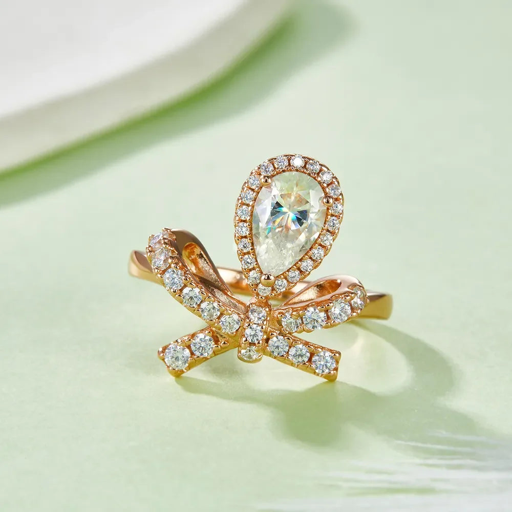 1 Carat Moissanite Zircon 925 Sterling Silver Ring - VAleG