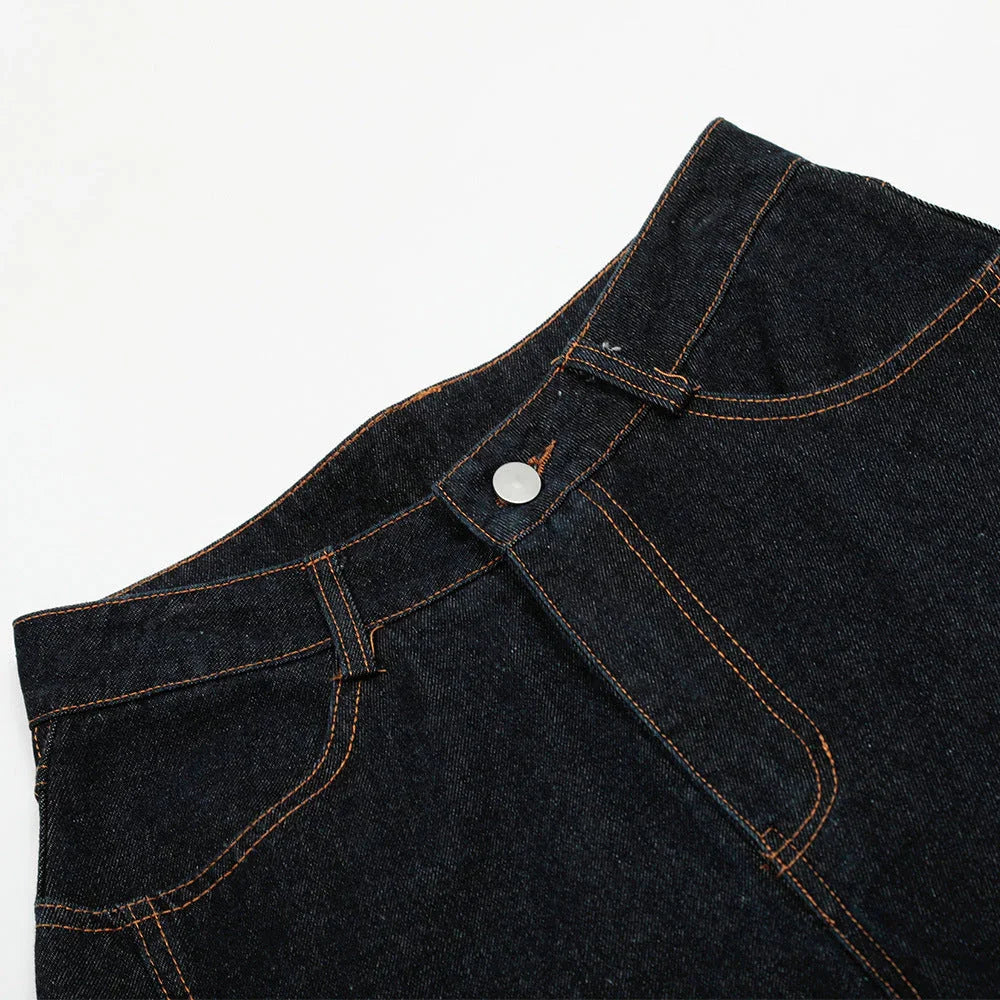 High Street Loose Design Series Line Wide Leg Pants - VAleG