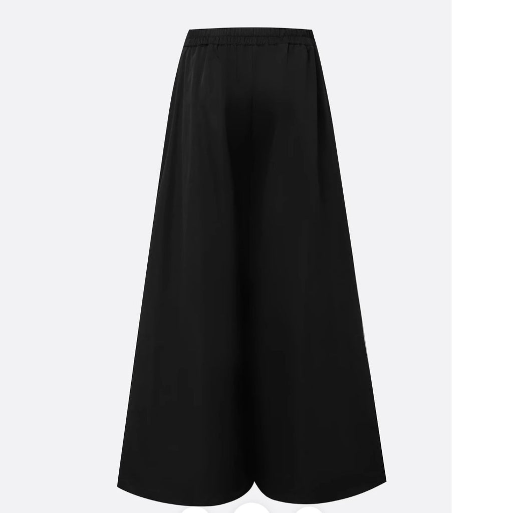 Pantaloni a gamba larga in tinta unita