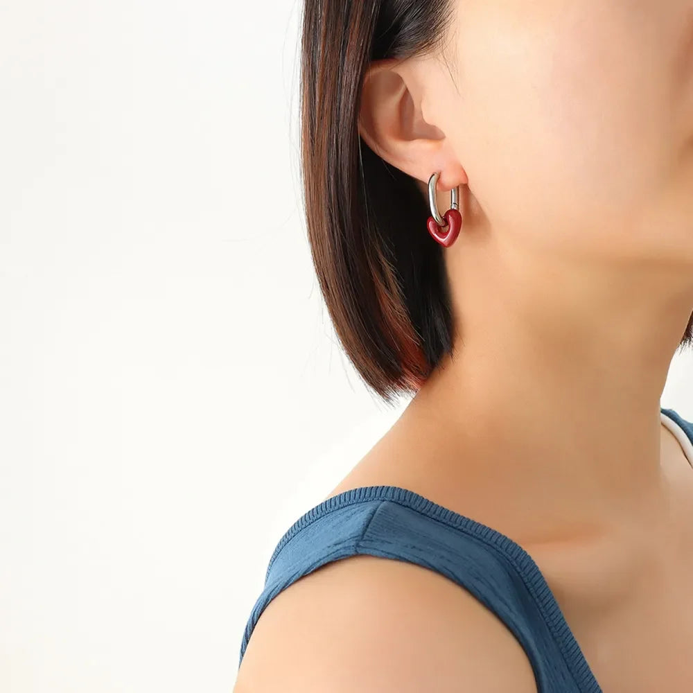 Heart Titanium Steel Earrings - VAleG