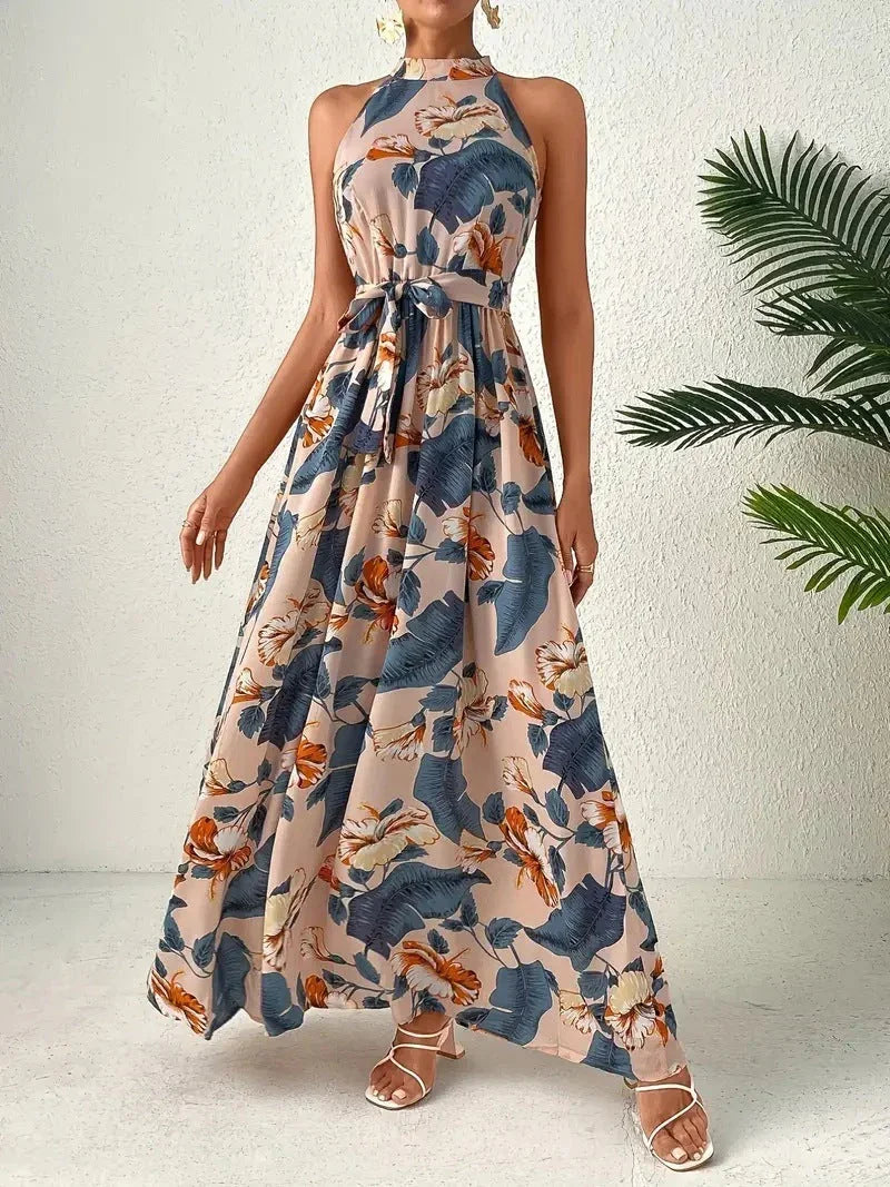 Bohemian Retro Halter Dress Women - VAleG