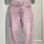 Ins Shiny Straight Jeans With Pockets Fashion Loose Wide-leg Pants For Women Street-style Trousers VAleG