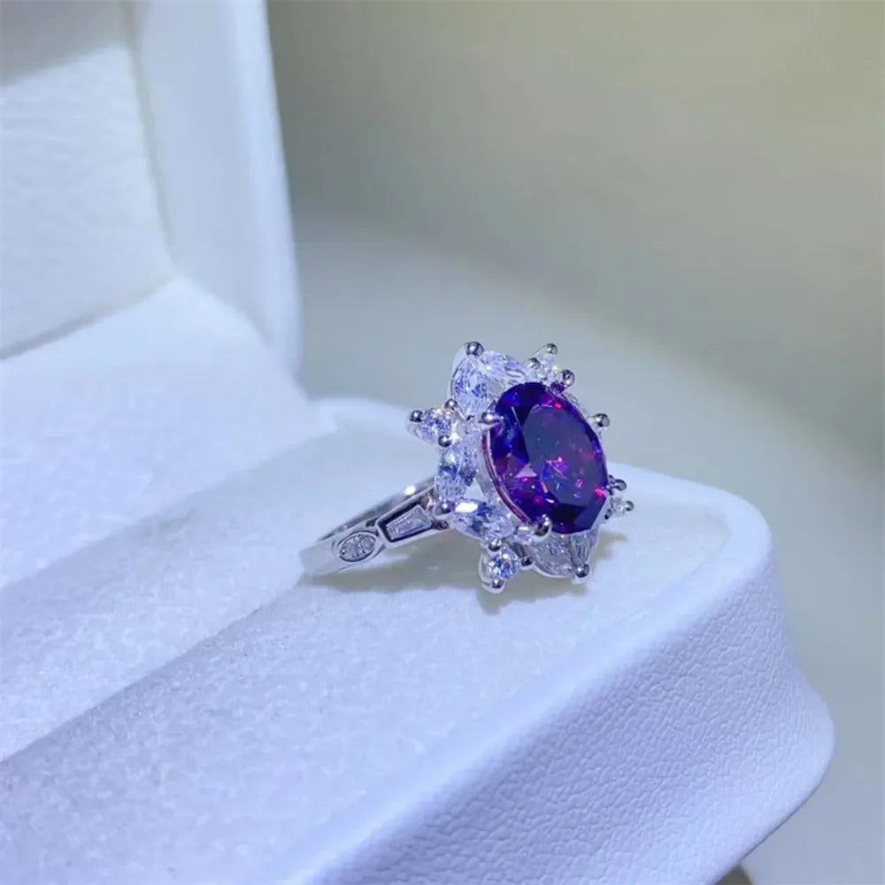 2 Carat Moissanite 925 Sterling Silver Ring - VAleG