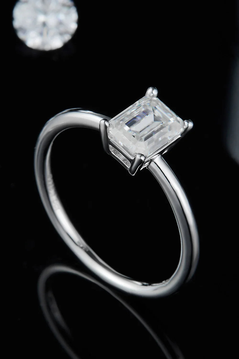 1 Carat Moissanite 925 Sterling Silver Solitaire Ring - VAleG