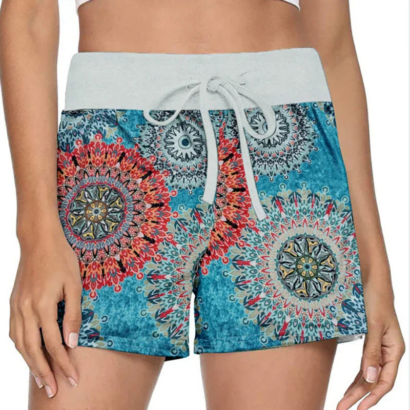 Women's Summer Home Leopard Print Casual Shorts - VAleG