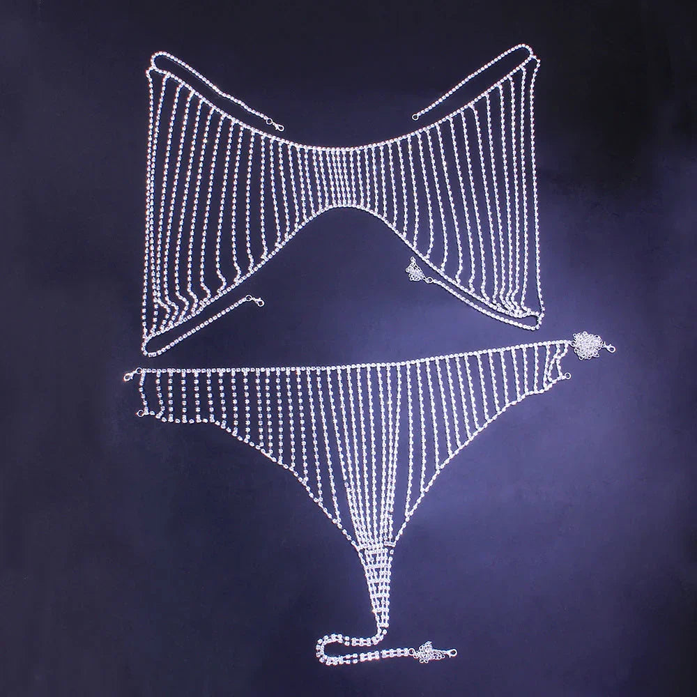 Diamond Fringe Body Chain Beach Bikini - VAleG