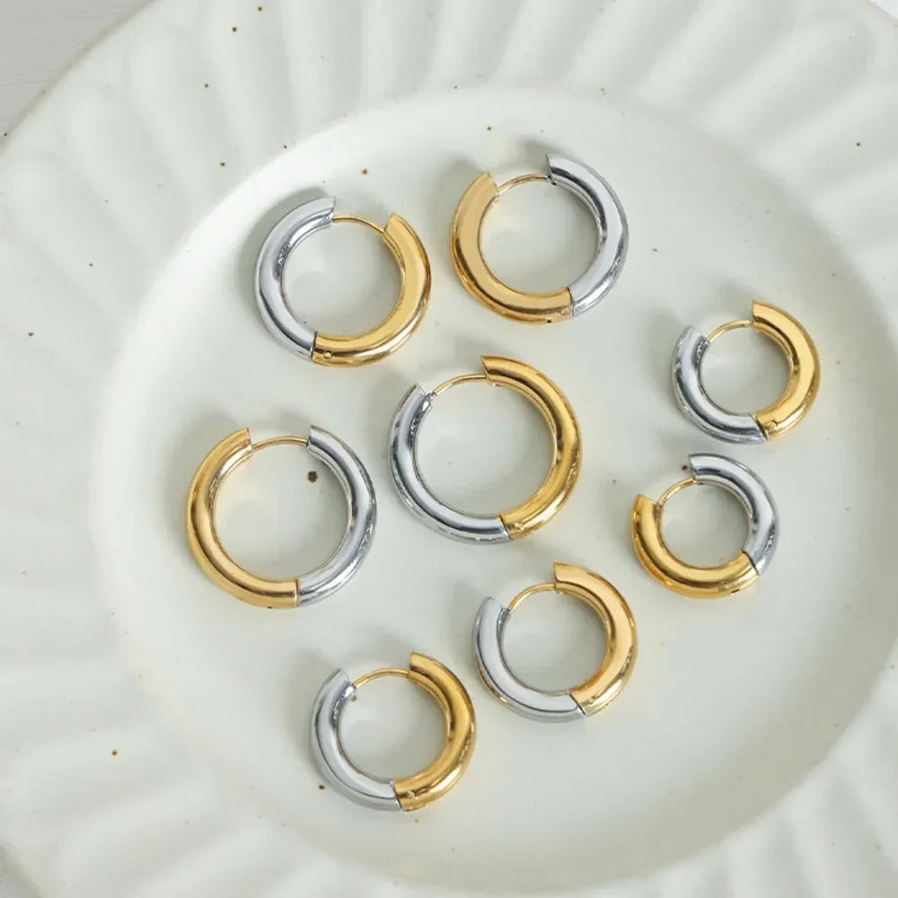 18K Gold-Plated Huggie Earrings - VAleG