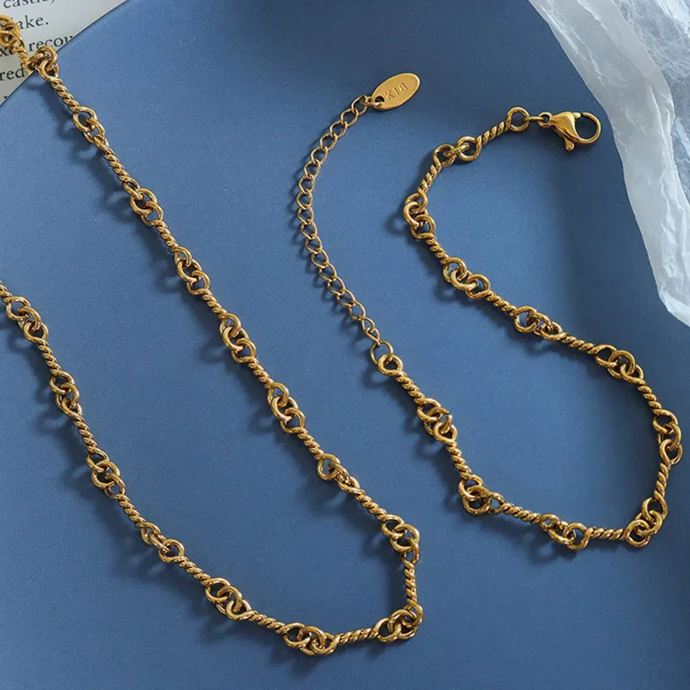 Titanium Steel Link Chain Bracelet - VAleG