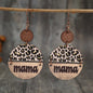 Wooden Leopard Round Shape Earrings - VAleG