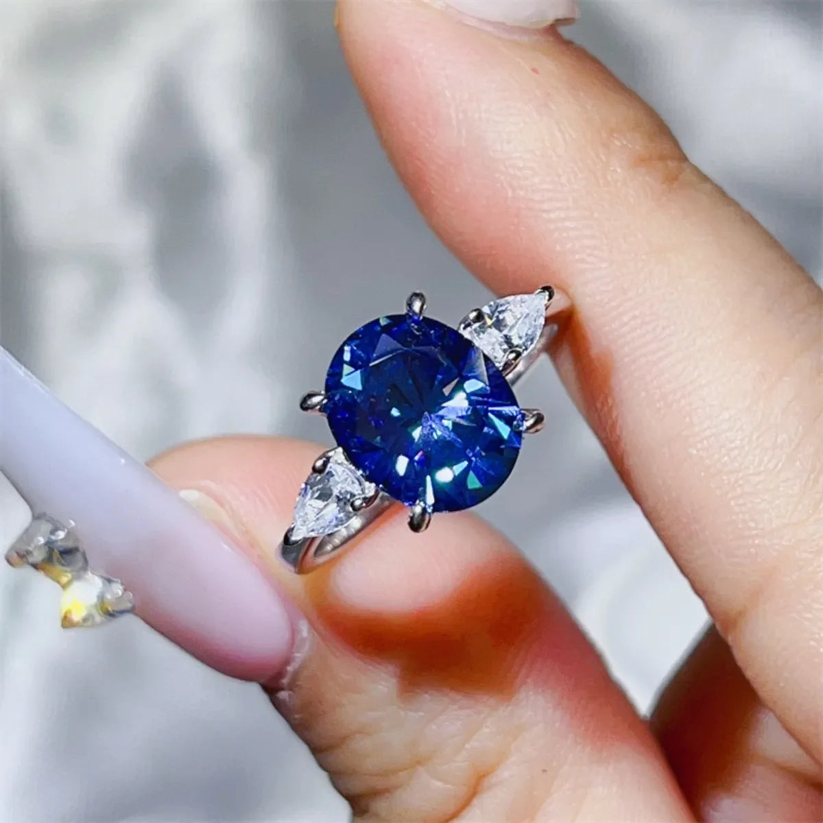 3 Carat Moissanite 925 Sterling Silver Ring - VAleG