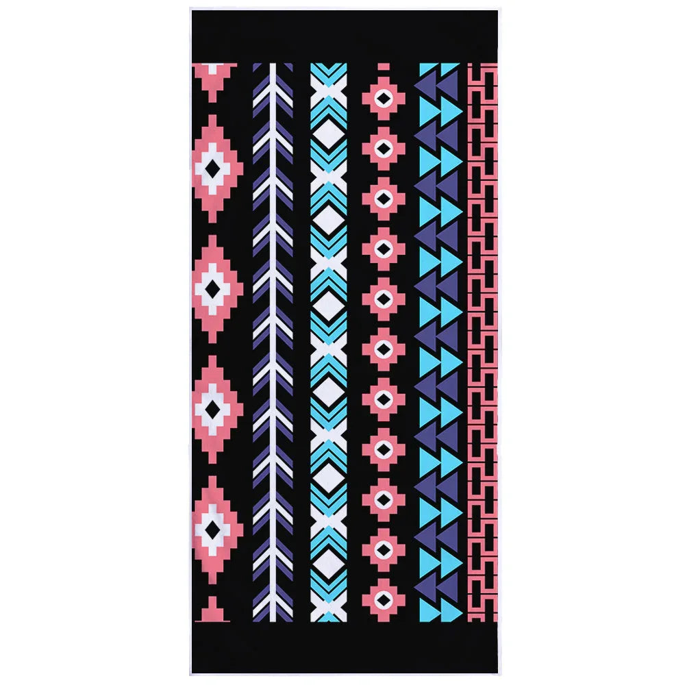Microfiber Square Print Beach Towel - VAleG