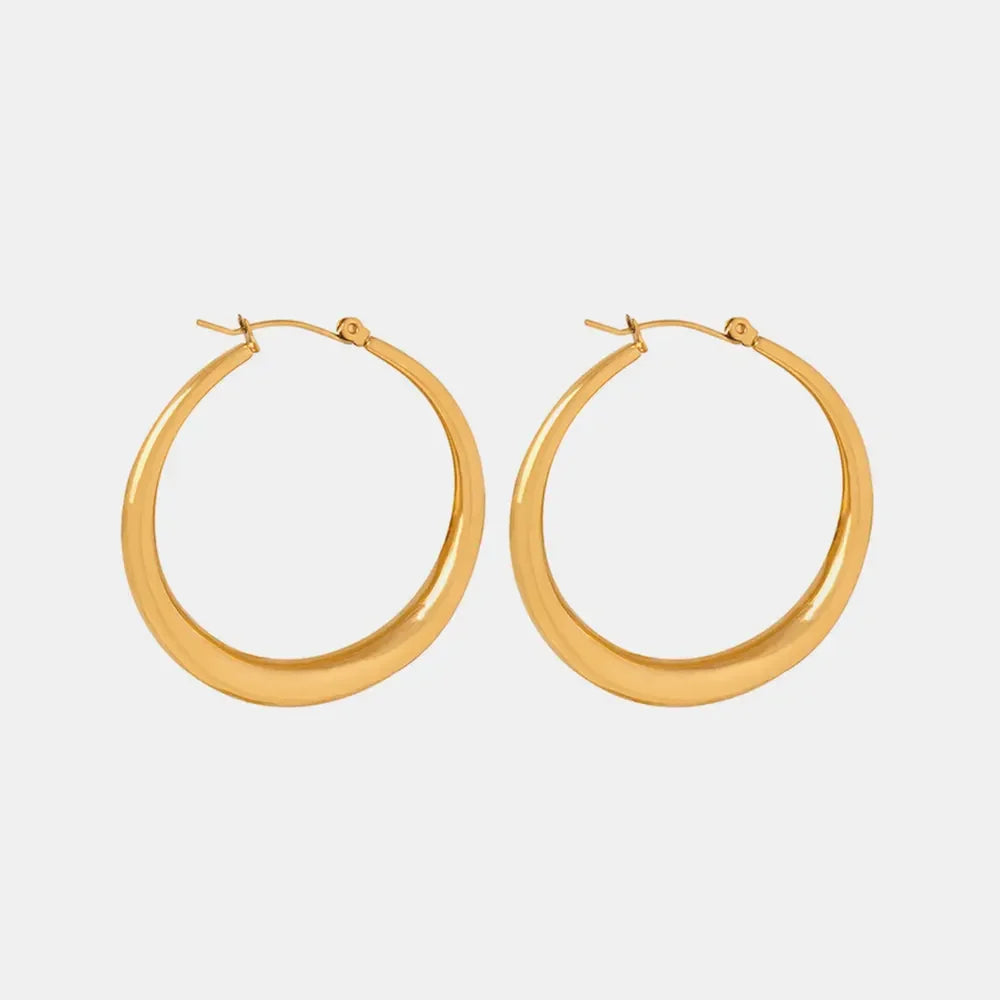 18K Gold-Plated Hoop Earrings - VAleG