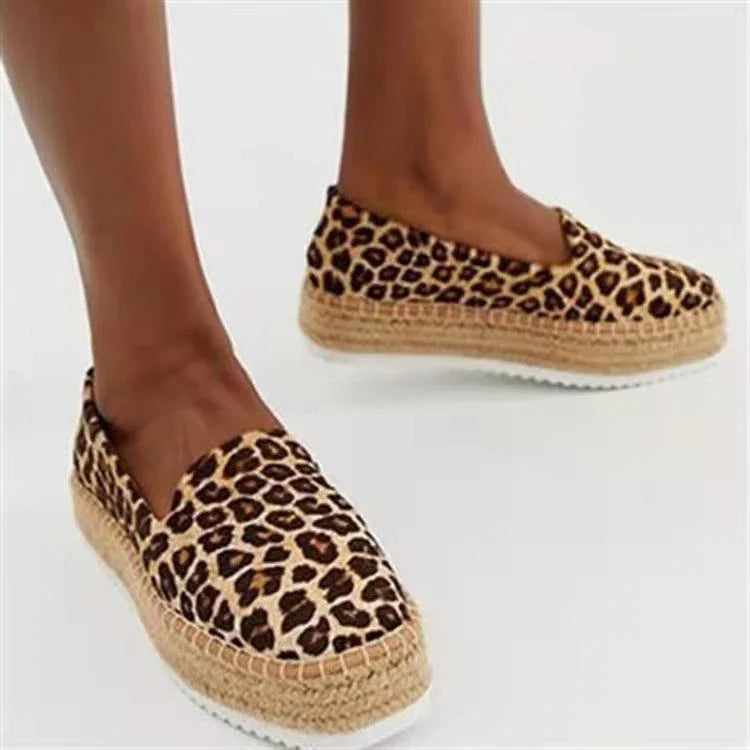 Hemp Rope Woven Women's Shoes Plus Size Platform Casual Pumps - VAleG
