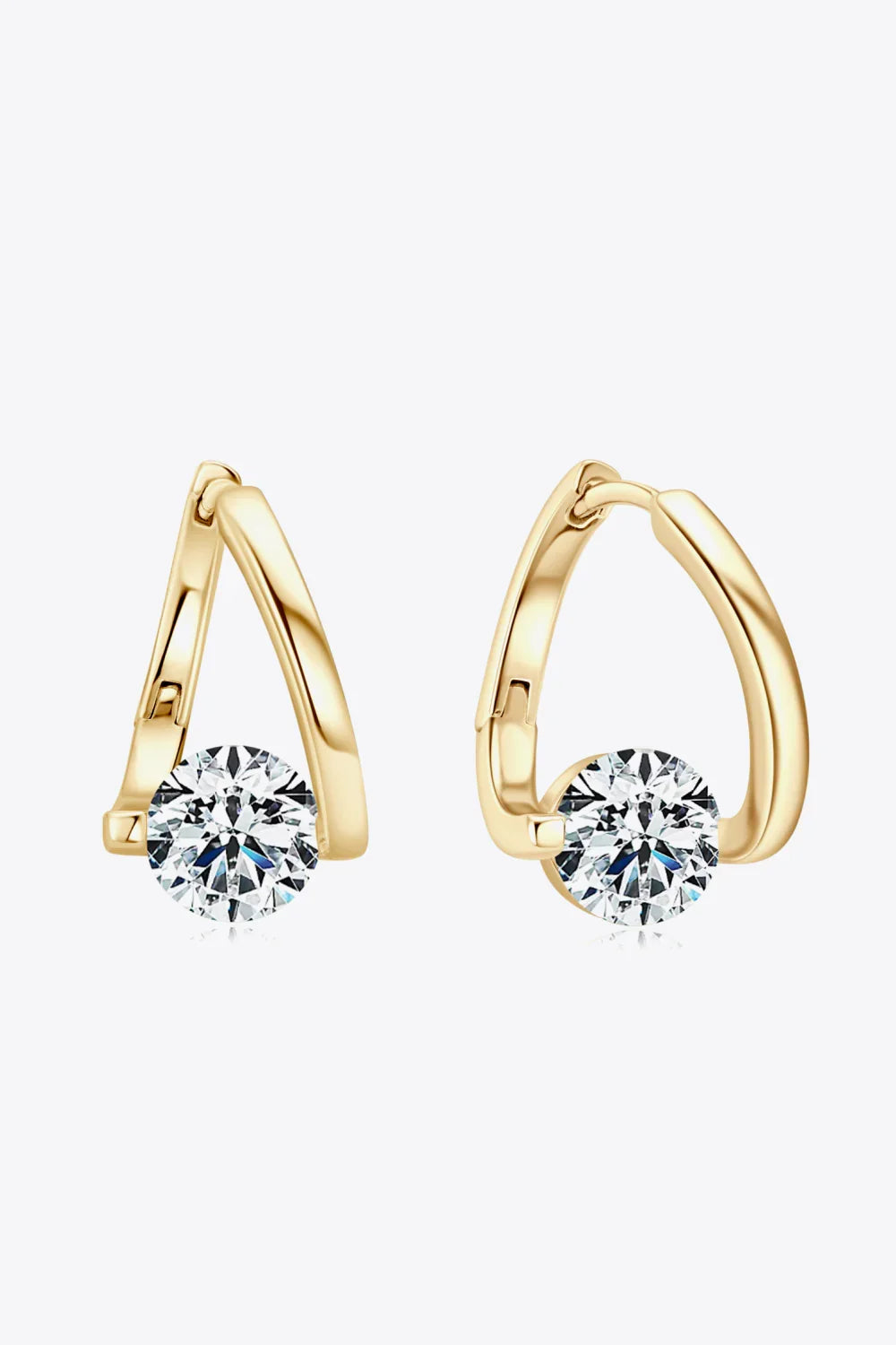 2 Carat Moissanite 925 Sterling Silver Heart Earrings - VAleG