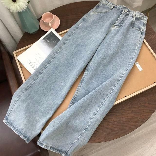 Ladies High Waist Stretch Skinny Jeans Blue - VAleG