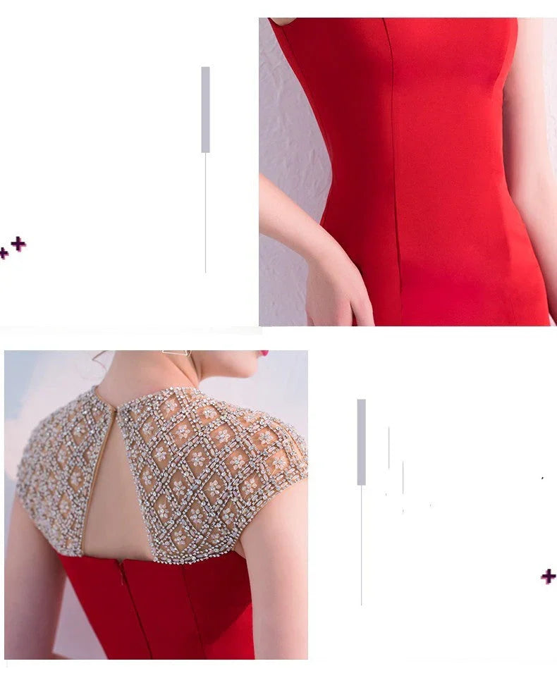 Fishtail Long Banquet Elegant Evening Dress - VAleG