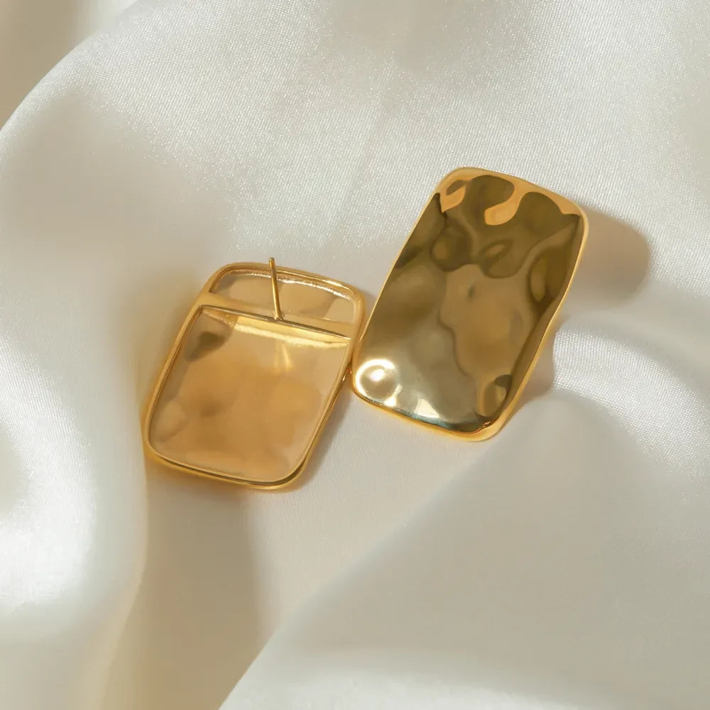 18K Gold-Plated Square Earrings - VAleG