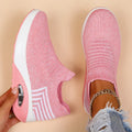 Plus Size Sports Women's Shoes Breathable Fly-knit Socks Shoes Slip-on Lazy Shoes - VAleG