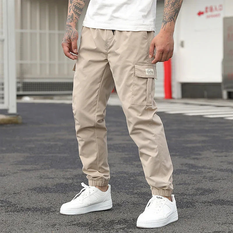Men's Overalls Loose Casual Cropped Pants - VAleG