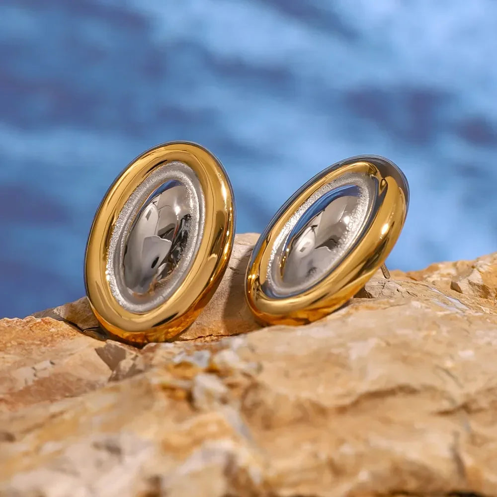 18K Gold-Plated Stainless Steel Stud Earring - VAleG
